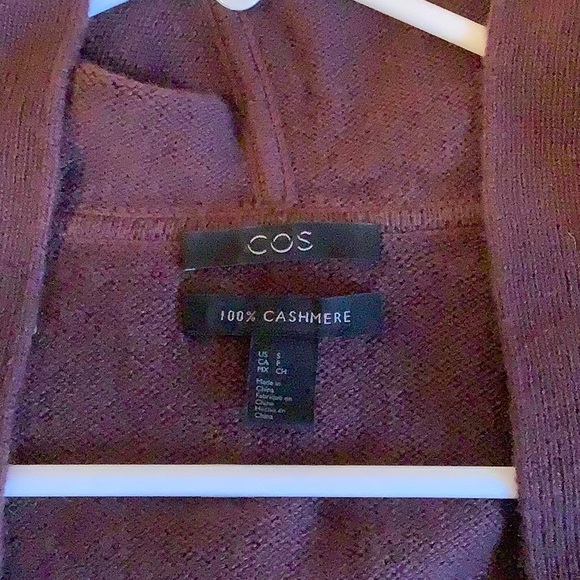 COS Women's Pure Cashmere Cardigan Sweater/Hoodie SMALL. - Picture 3 of 9